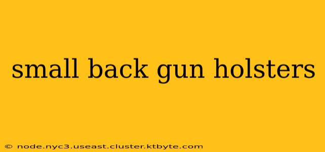 small back gun holsters