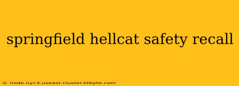 springfield hellcat safety recall