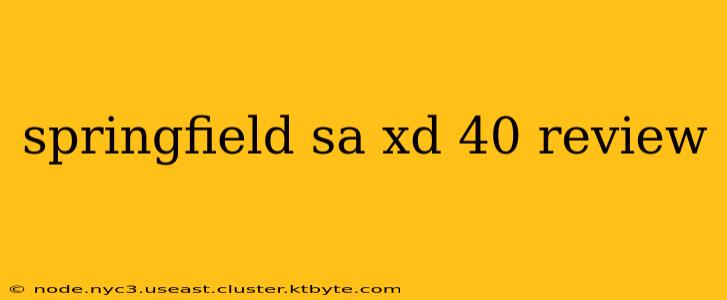 springfield sa xd 40 review