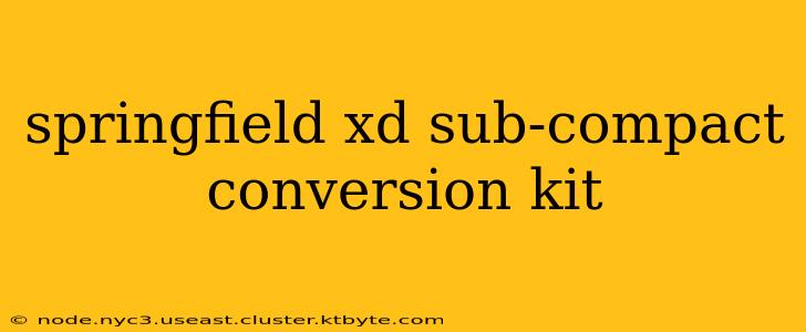 springfield xd sub-compact conversion kit