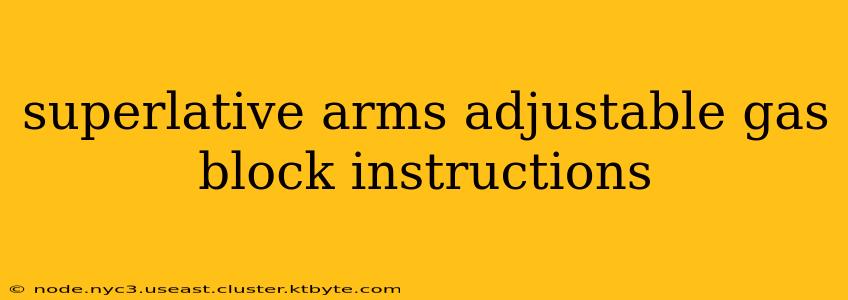 superlative arms adjustable gas block instructions