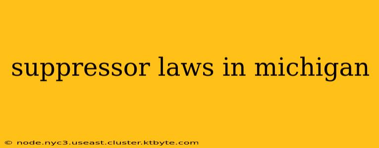 suppressor laws in michigan