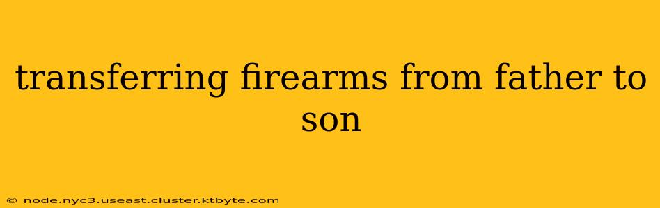 transferring firearms from father to son