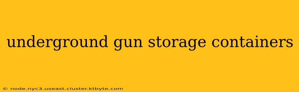 underground gun storage containers