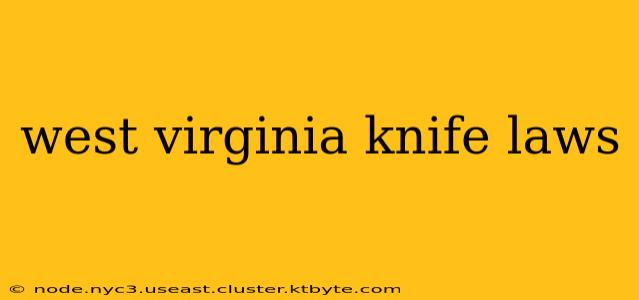 west virginia knife laws