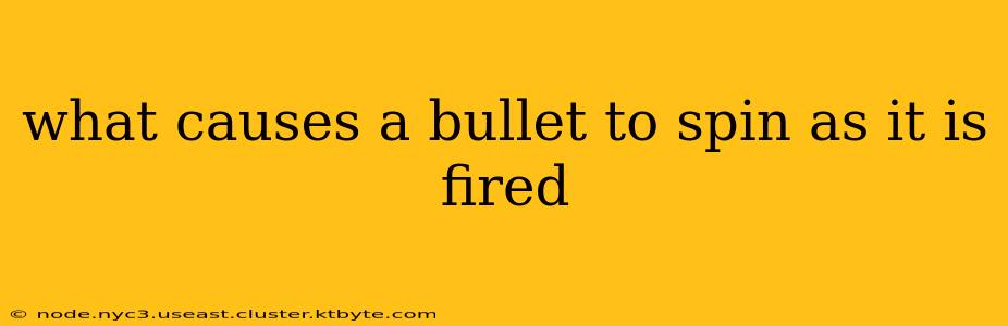 what causes a bullet to spin as it is fired