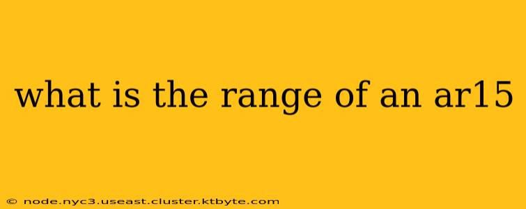 what is the range of an ar15