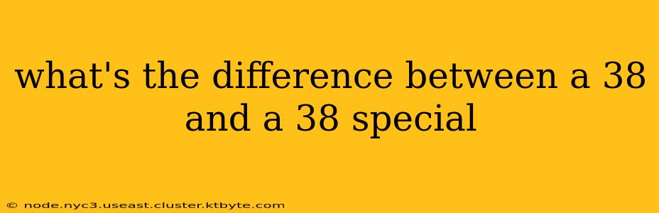 what's the difference between a 38 and a 38 special