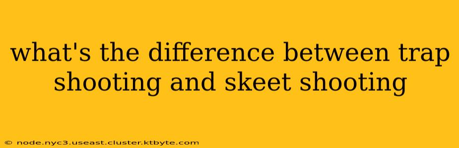 what's the difference between trap shooting and skeet shooting