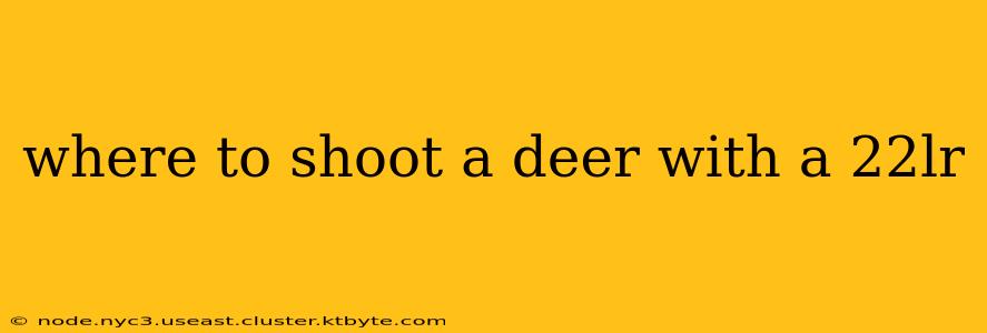 where to shoot a deer with a 22lr