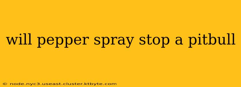 will pepper spray stop a pitbull